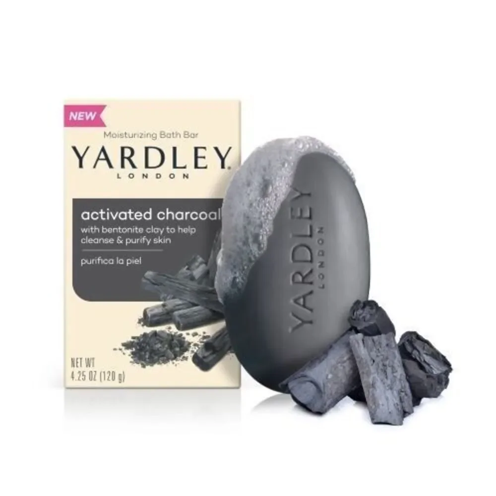 Yardley London‎ Activated Charcoal Moisturizing Bath Bar Soap 4oz/2 Pack